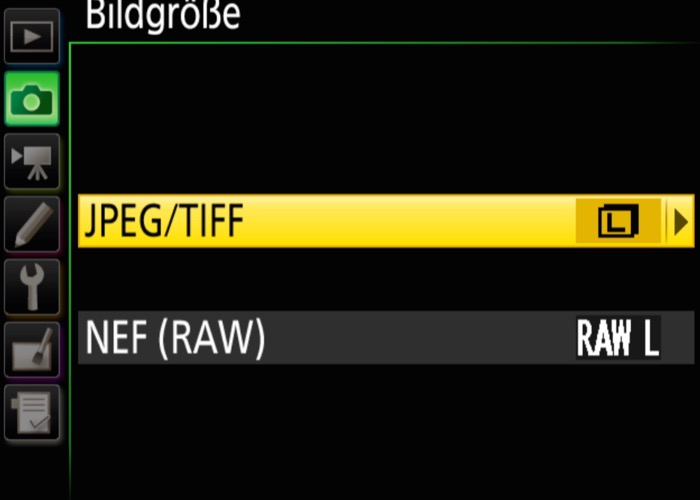 RAW oder JPEG - Beispiel Weissabgleich - Nikon D5 Menu