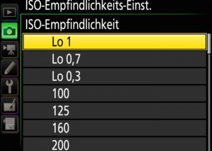 Nikon D5 Menu