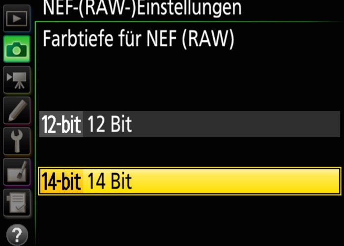 RAW oder JPEG - Beispiel Weissabgleich - Nikon D5 Menu