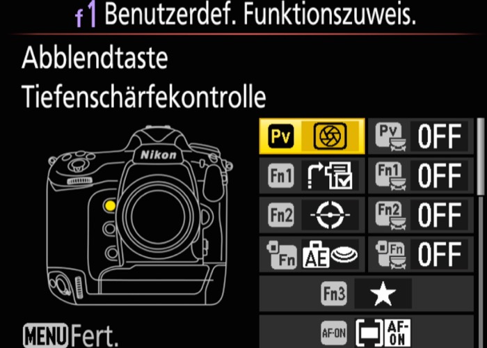 Nikon D5 Menu