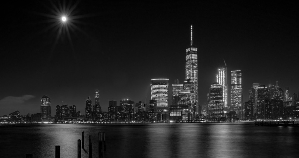 In Jersey mit Blick auf die Skyline