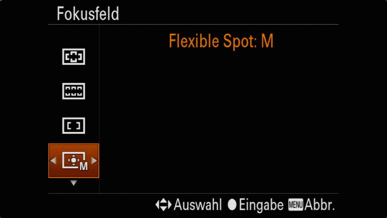 Sony A7RMII Voreinstellungen – Grrundeinstellungen