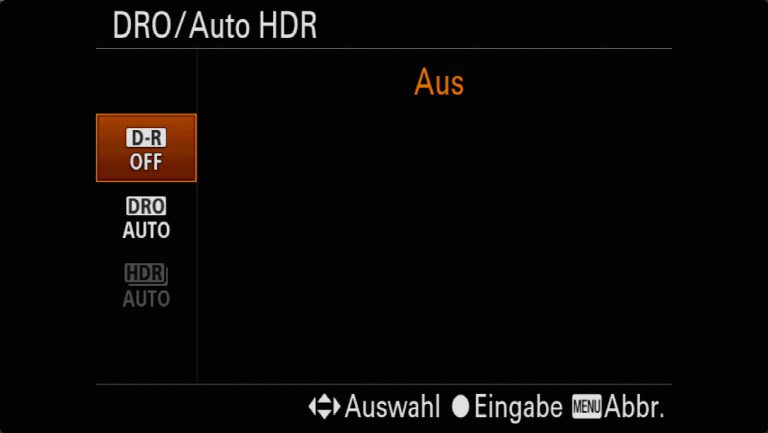 Sony A7RMII Voreinstellungen – Grrundeinstellungen
