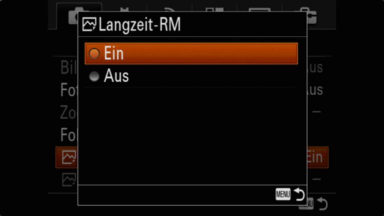 Sony A7RMII Voreinstellungen – Grrundeinstellungen
