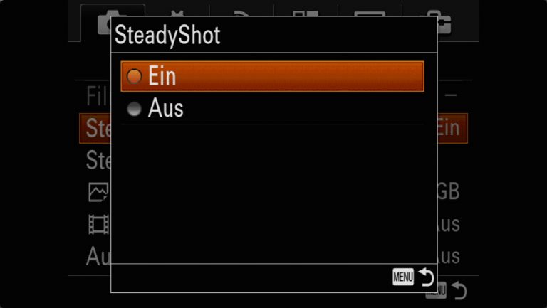 Sony A7RMII Voreinstellungen – Grrundeinstellungen
