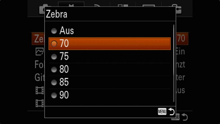 Sony A7RMII Voreinstellungen – Grrundeinstellungen