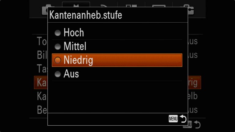 Sony A7RMII Voreinstellungen – Grrundeinstellungen