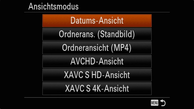 Sony A7RMII Voreinstellungen – Grrundeinstellungen