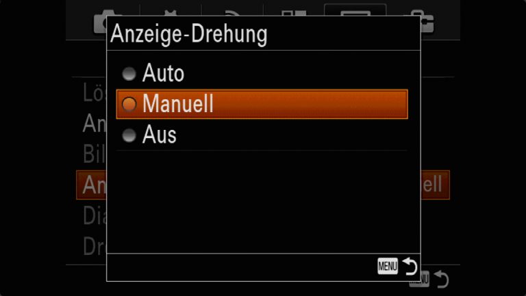 Sony A7RMII Voreinstellungen – Grrundeinstellungen