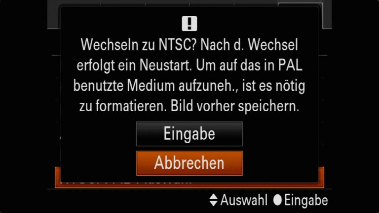 Sony A7RMII Voreinstellungen – Grrundeinstellungen