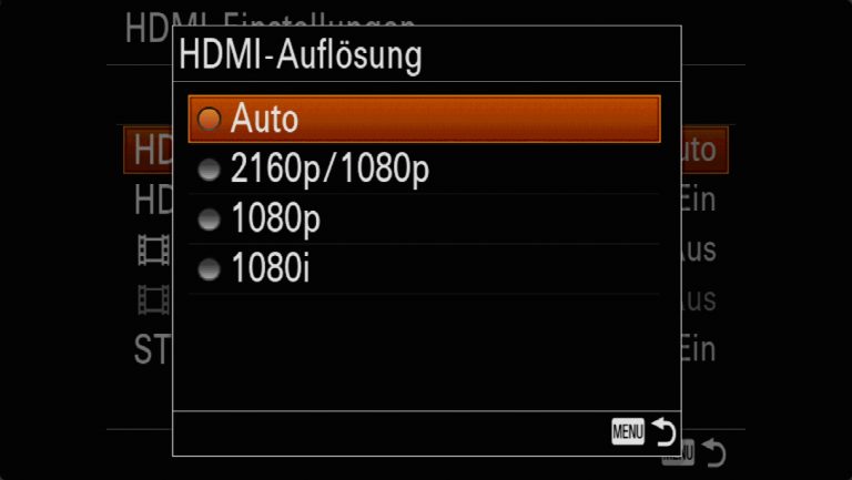 Sony A7RMII Voreinstellungen – Grrundeinstellungen