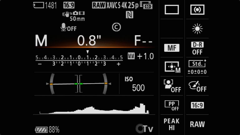 Sony A7RMII Voreinstellungen – Grrundeinstellungen