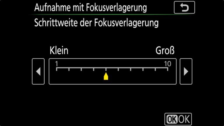 NIKON D850 Aufnahme mit Fokusverlagerung Schrittweise Fokusverlagerung