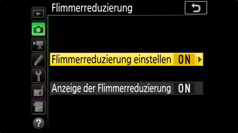 NIKON D850 Flimmerreduzierung