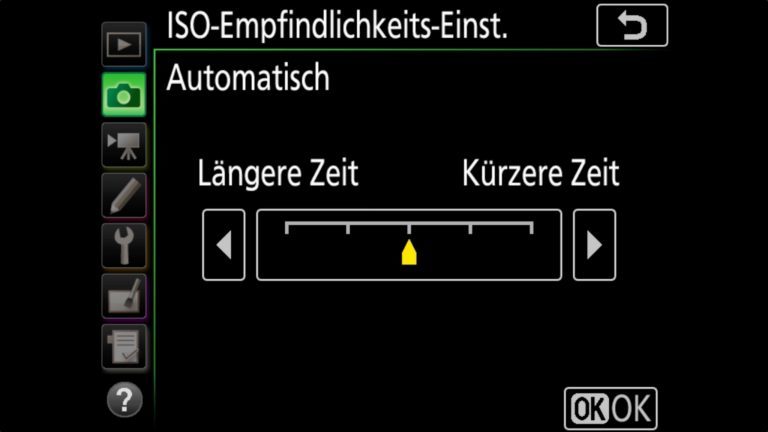 NIKON D850 ISO Empfindlichkeits Einstellungen