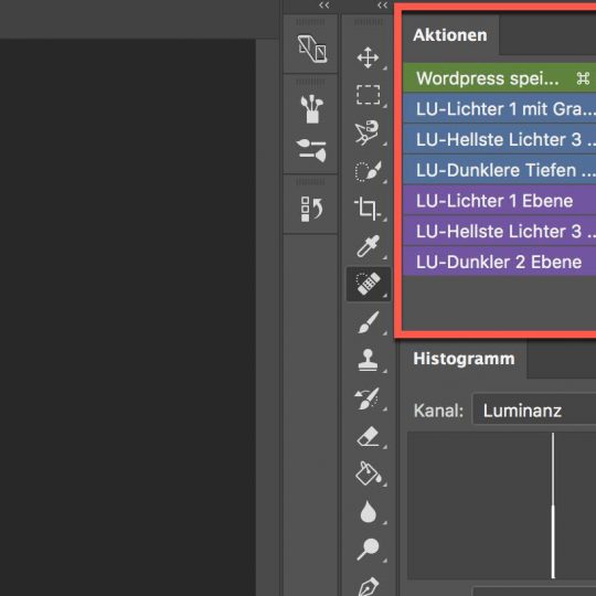 Photoshop-Aktion - Schaltflächenmodus