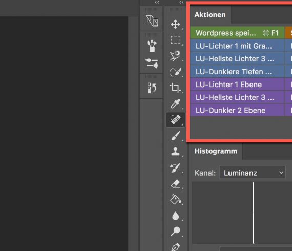 Photoshop-Aktion - Schaltflächenmodus