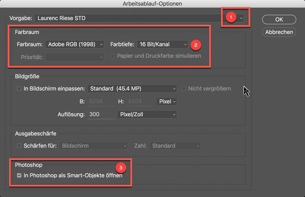 Smartobjekte in Photoshop - RAW Konverter anpassen