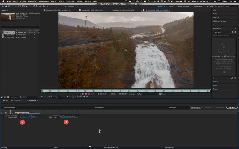 Adobe After Effects – Oberfläche – Speicherort