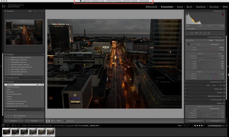 Adobe Cloud Lightroom Classic CC – V6 – Oberfläche