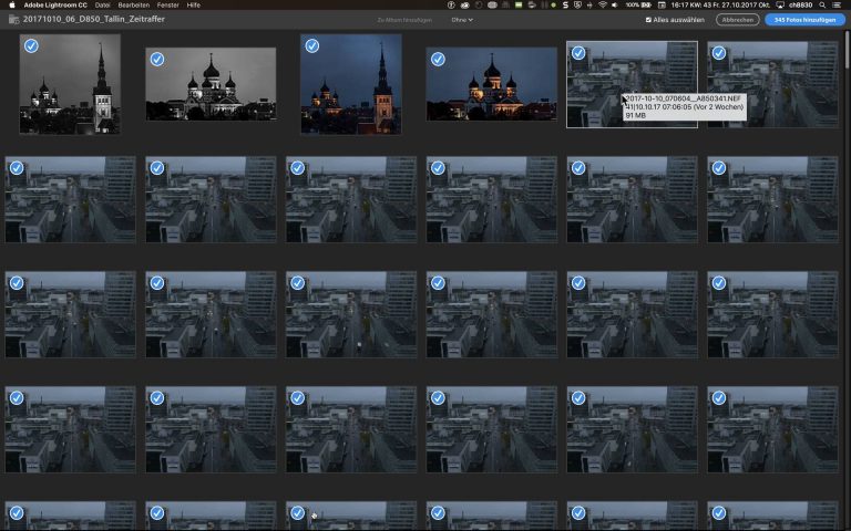 Lightroom CC – Bilder auswählen