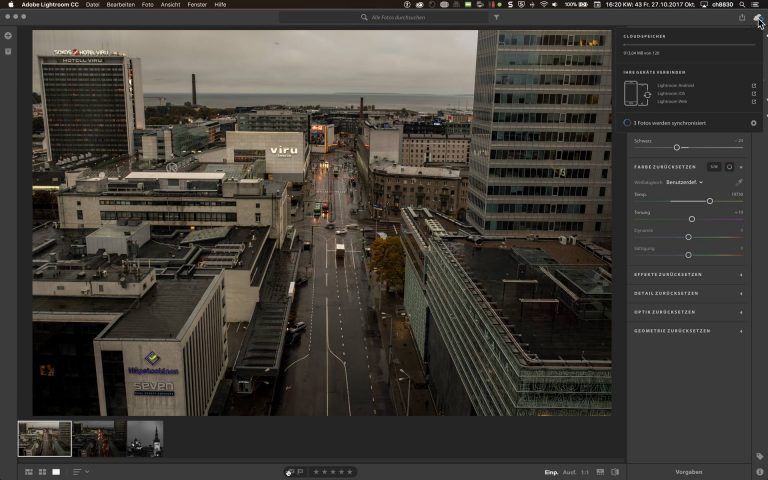 Lightroom CC – Bilder hochladen