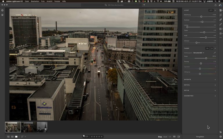 Lightroom CC – Oberfläche – Bearbeiten