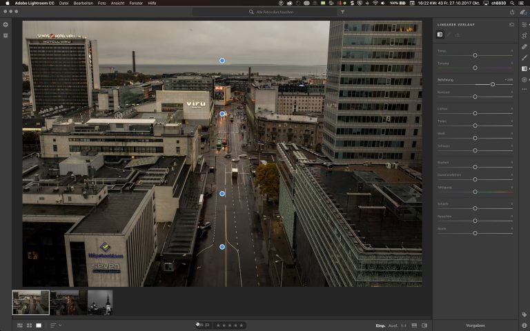 Lightroom CC – Oberfläche – Linearer Verlauf