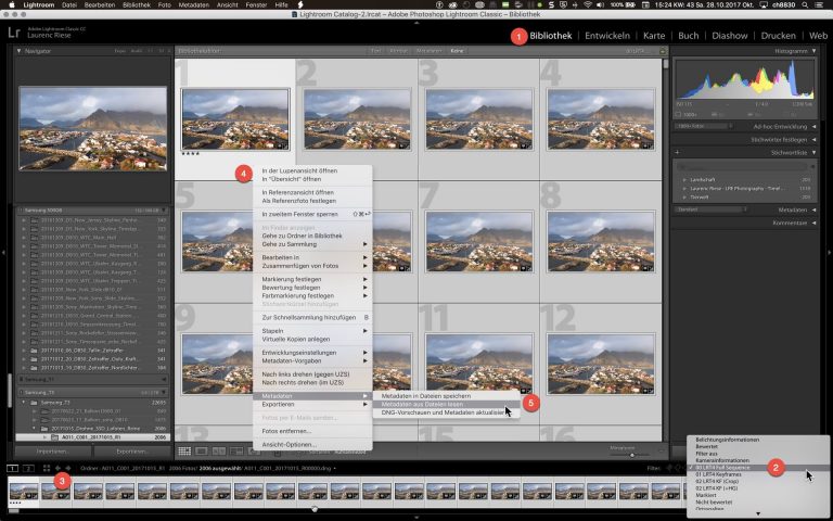 Lightroom – Oberfläche – Metadaten lesen