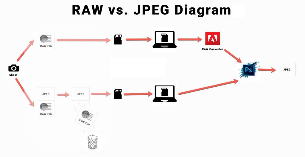 RAW vs. JPEG Diagram