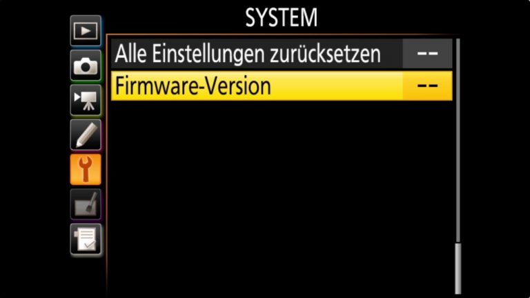 Nikon D850 Firmware-Update 1.01 – Nikon Menu – update starten