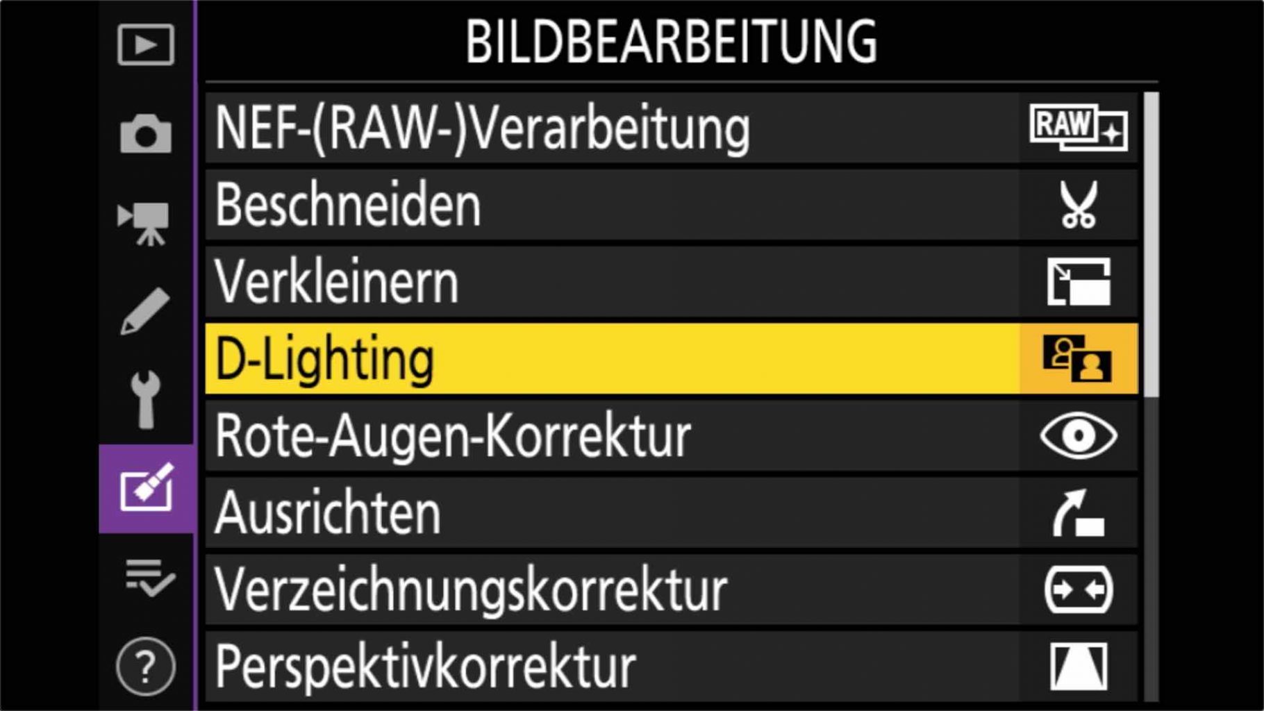 Aktive D-Lighting - Schatten aufhellen für JPG und RAW