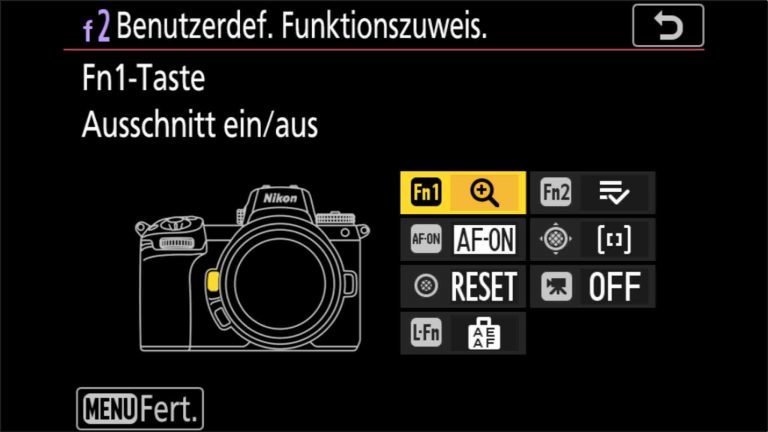 Nikon Z7 Voreinstellungen
