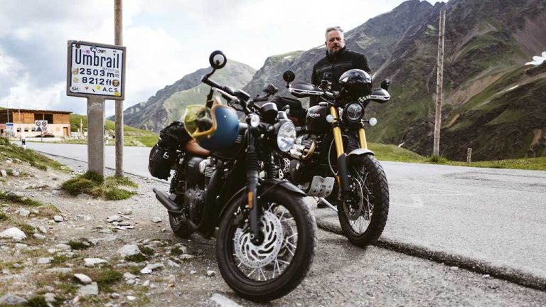 [Vlog] Motorrad-Tour durch die Alpen mit Triumph Bonneville T120 Black und Scrambler 1200 XE