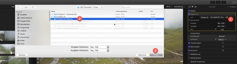 Color Grading 3D LUTs zur Farbkorrektur in Final Cut Pro X
