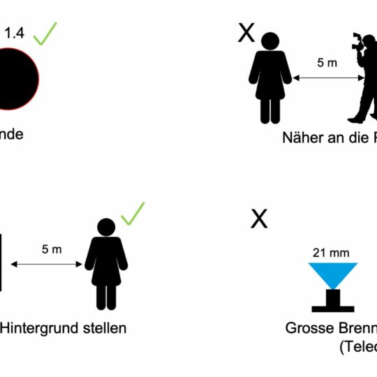 Porträt mit unscharfem Hintergrund