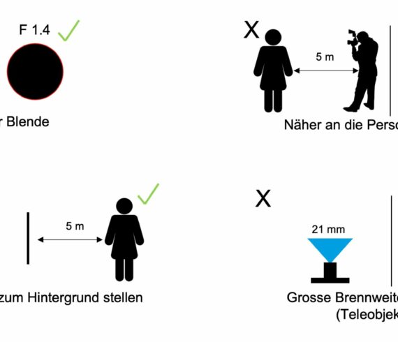 Porträt mit unscharfem Hintergrund