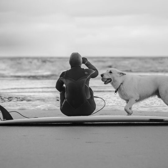 Surfer am Strand