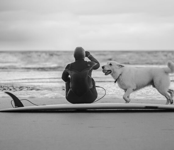 Surfer am Strand