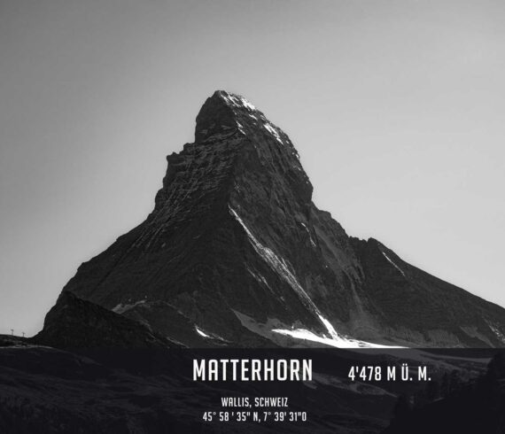 Matterhorn, Wallis, Schweiz 45° 58 ' 35